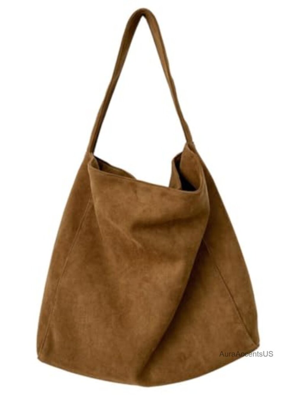 Faux Suede Hobo Bag Slouchy Shoulder Crossbody Purse Tote Handbag